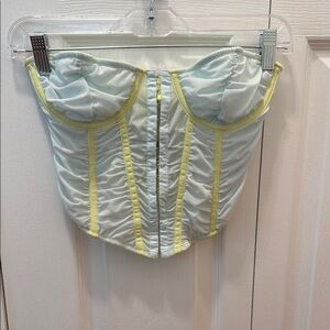 Urban Outfitters Yellow and White Camisole Top